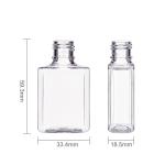 20ML Square Clear Bottle With Purple Flip Cap For Handwashing Fluid