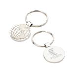Customized Printing Fashion Stainless Steel Keychain / Jewelled Key Rings