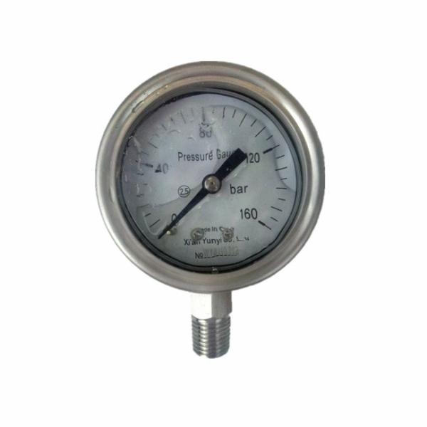 Buy cheap 250bar high temperature bourdon tube manometer liquid filled pressure gauge stainless steel from wholesalers