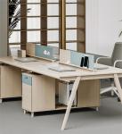 Wooden Modern Office Furniture Staff Desk with L Shaped Design and Y Mail