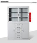 Steel Storage Cabinet With Three Side Drawers And Safe Box Office Furniture