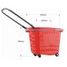 Buy cheap Supermarket Plastic Shopping Baskets With Handles , Shopping Baskets On Wheels from wholesalers