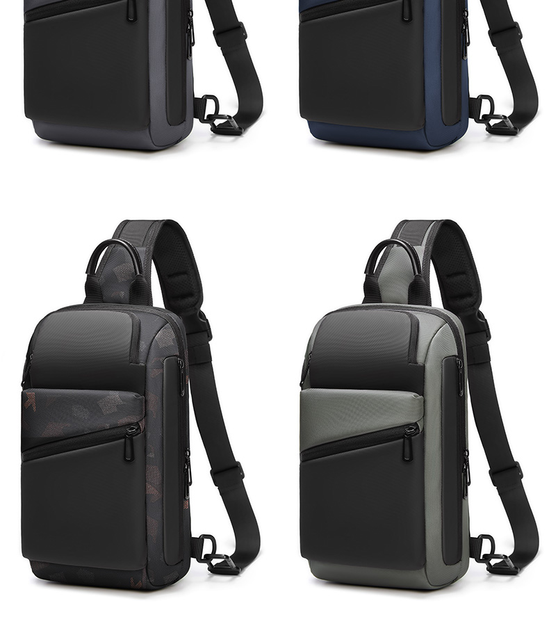 Water Retardant Luxury Mens Sling Bag For Travel Korean Style Eco Friendly