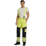 Buy cheap Tomax F00B034 CVC Fabric HIVIS Yellow Fire Proof Anti Statics Bib Pants EN 1149 Certification 5 Grades from wholesalers