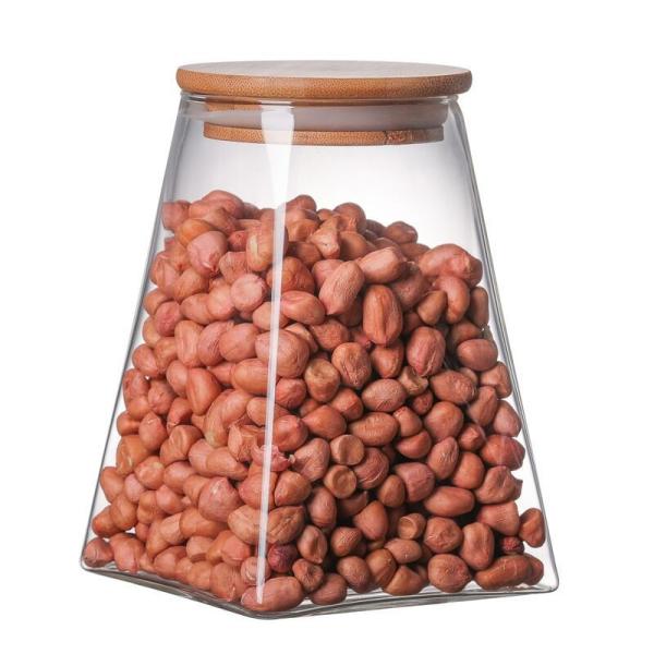 Buy cheap Bamboo Lids Food Canister Kitchen Airtight Glass Jar from wholesalers