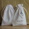 Buy cheap Lightweight 8oz Packaging Drawstring Bag White Color Black Logo Printing from wholesalers