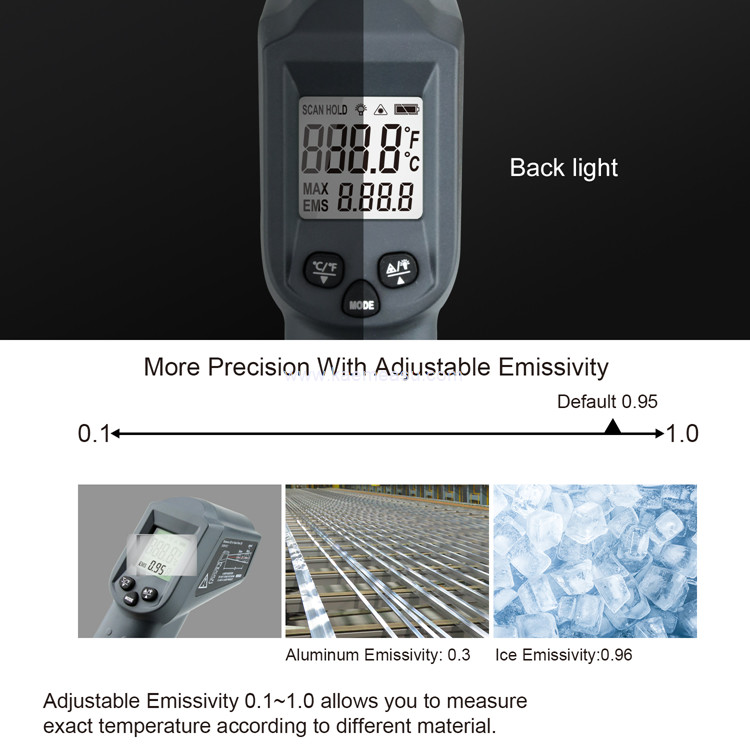 Kaemeasu Non Contact High Temperature Laser Thermometer OEM ODM