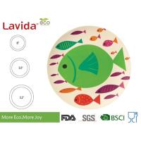 Buy cheap Mixed Color Bamboo Plates Dishwasher Safe BPA Free With Customized Decal product