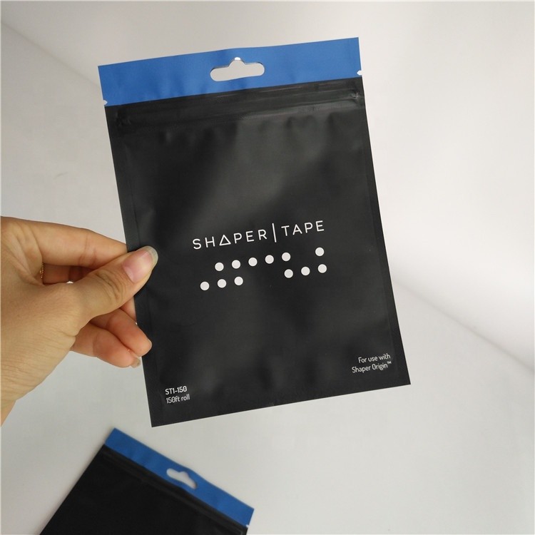 Electronic products plastic self-sealing foil bags for USB data line packaging with customized printing logo design