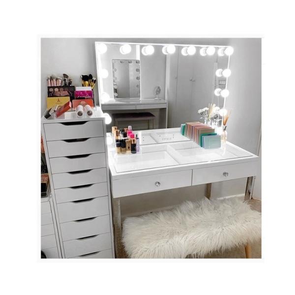 Buy cheap RoHS LED Hollywood Mirror Dressing Table Desk Adjustable from wholesalers