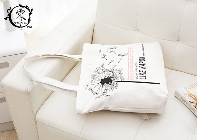 Multiple Designs Lady Canvas Recycle Grocery Bags Cartoon Pattern Girls Shoulder Bags Handbags