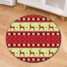 Buy cheap 80cm red Round Santa Claus Elk Christmas Festive Floor Mat Anti SlipCircular office mat from wholesalers
