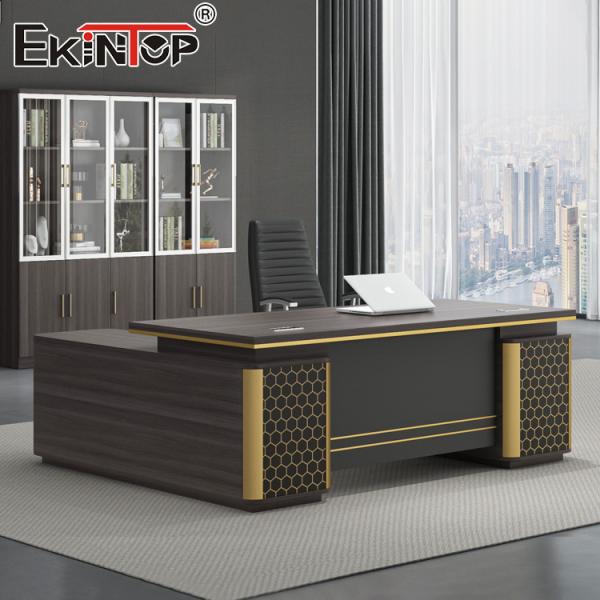 Buy cheap Waterproof L Shape Office Desk Manger Boss Office Furniture Solutions Executive Desk Table from wholesalers