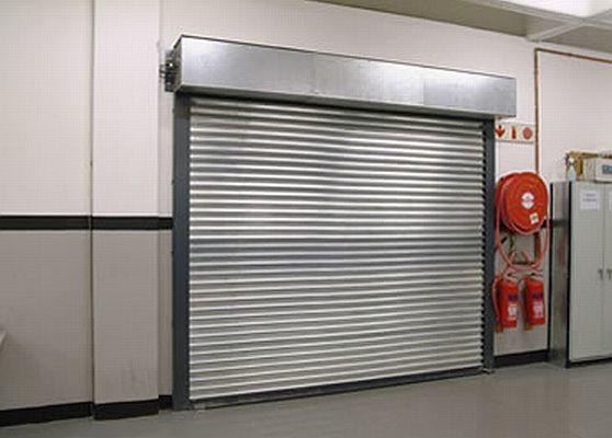 Quality Rock Wool Insulated Fire Rated Roller Shutter Doors For Factories / Retail Stores for sale
