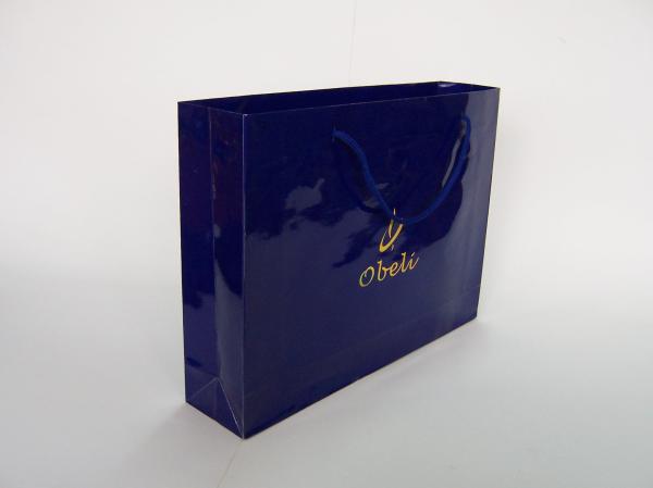 Buy cheap Custom Recycling White Paper Shopping Bags With Handles from wholesalers