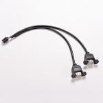 30cm Motherboard Internal 9pin Pitch 2.54mm to Dual Port USB 2.0 A Female Screw