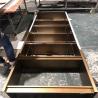 Buy cheap Golden Stainless Steel Metal Frame Black Glass Top Wine Shelves from wholesalers