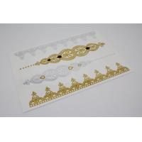 Buy cheap Gold Metallic foil Tattoos, silver metallic foil tattoo, gold and silver product
