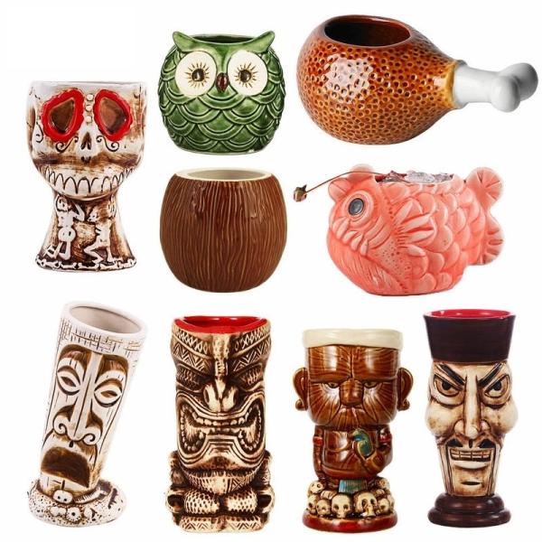 Buy cheap Creative Ceramic Tiki Mugs Hawaiian Cocktail Mug Porcelain Beer Wine Mug Drinkware from wholesalers