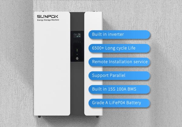 Off -Grid All In One Ess Eu Warehouse Built In 5.12Kwh 50Ah 200Ah 100Ah 51.2V