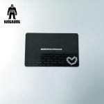 Customized Metallic Print Business Cards , Silver / Black Metal Etched Business