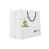 Buy cheap Personalised White Gift Paper Handle Shopping Bags Reusable With Your Own Logo from wholesalers