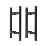China Manufacturer H Type Black Stainless Steel 304 shower Glass Door Pull
