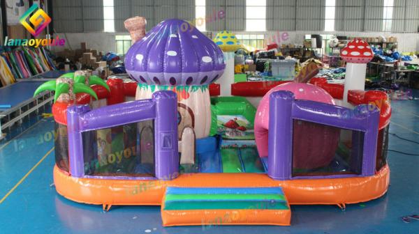 Buy cheap Mushroom Inflatable Play Park For Toddlers / Blow Up Amusement Park from wholesalers