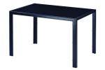 220Ibs capacity Simple Dining Room Table Black Tempered Glass Dining Table H4