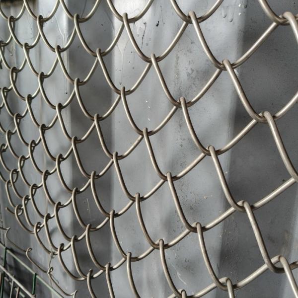 Buy cheap Silver Chain Link Fence Adjustable Height Powder Coated Coating from wholesalers