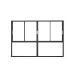 Aluminum Alloy Frame Material Customized Soundproof Tempering Glass Sliding