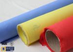Fiberglass Fire Blanket Red Acrylic 0.43MM 490G Satin Welding Safety Fabric