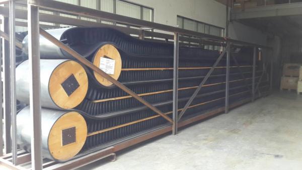 Buy cheap Corrugated Sidewall Conveyor Belt 90 degree vertical lifting hign abrasion Base belt ST1600 sidewall S400 Cleat TC360 from wholesalers