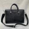 Buy cheap Authentic Crocodile Skin Businessmen Laptop Briefcase Genuine Alligator Leather Male Large A4 Portfolio Handbag from wholesalers
