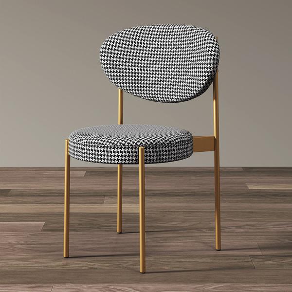 Buy cheap Modern Fabric Dining Room Wrought Iron Dining Chairs With Metal from wholesalers