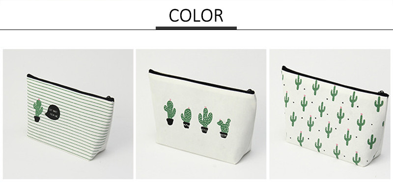 Dustproof Portable Blank Plain Canvas Cosmetic Bags
