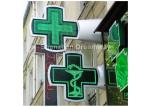 Single Green P16 RGB LED Pharmacy Cross Display Energy Saving For Health Care