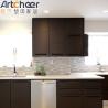 Buy cheap Dark Brown Solid Wood Kitchen Cabinets with Customized Color and Plywood Door Material from wholesalers