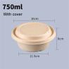 Buy cheap Circular Disposable Food Takeaway Box Paper Pulp Lunch Box Degradable from wholesalers