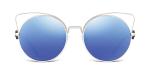 Pink Grey Blue Polarised Glass Sunglasses , Glass Polarized Sunglasses 51 17 135