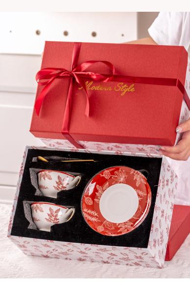 200ML Ceramic Type Porcelain Cup And Saucer Plate Tea Perfect For Mom On Mother