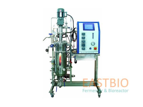 Mechanical Stirred Stainless Steel Fermenter , Lab Bioreactor Wetted Parts