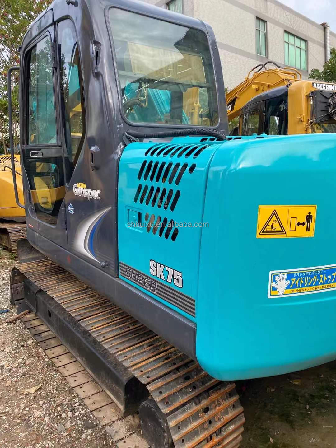 Blue Color Original Paint Used Kobelco 75 Excavator Second Hand 7.5 Ton