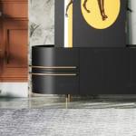 Modern Gold Stainless Steel TV Stand For Bedroom Furniture