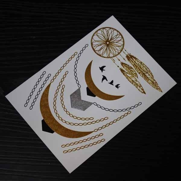 Buy cheap Gold Metallic foil Tattoos, silver metallic foil tattoo, gold and silver metallic tattoo, from wholesalers