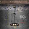 Buy cheap Retro American Iron Dining Room Chandelier Restaurant Bar Kitchen Light Ring Loft Pendant Light(WH-VP-229) from wholesalers