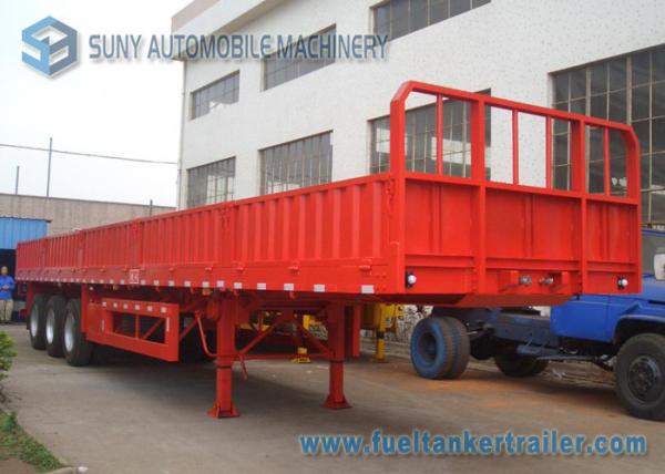 Buy cheap 60 Ton Heavy Flatbed Semi Trailer FUWA Tri Axles Semi Cargo Trailer from wholesalers