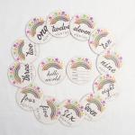 Monthly Milestone Card set 100mm Wooden Discs for Adorable Animals Milestone