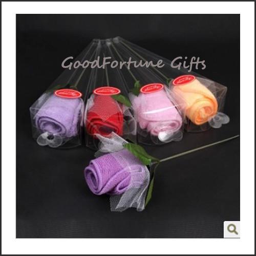 Buy cheap cheap promotional creative rose design cotton towel wedding birthday festival gift from wholesalers