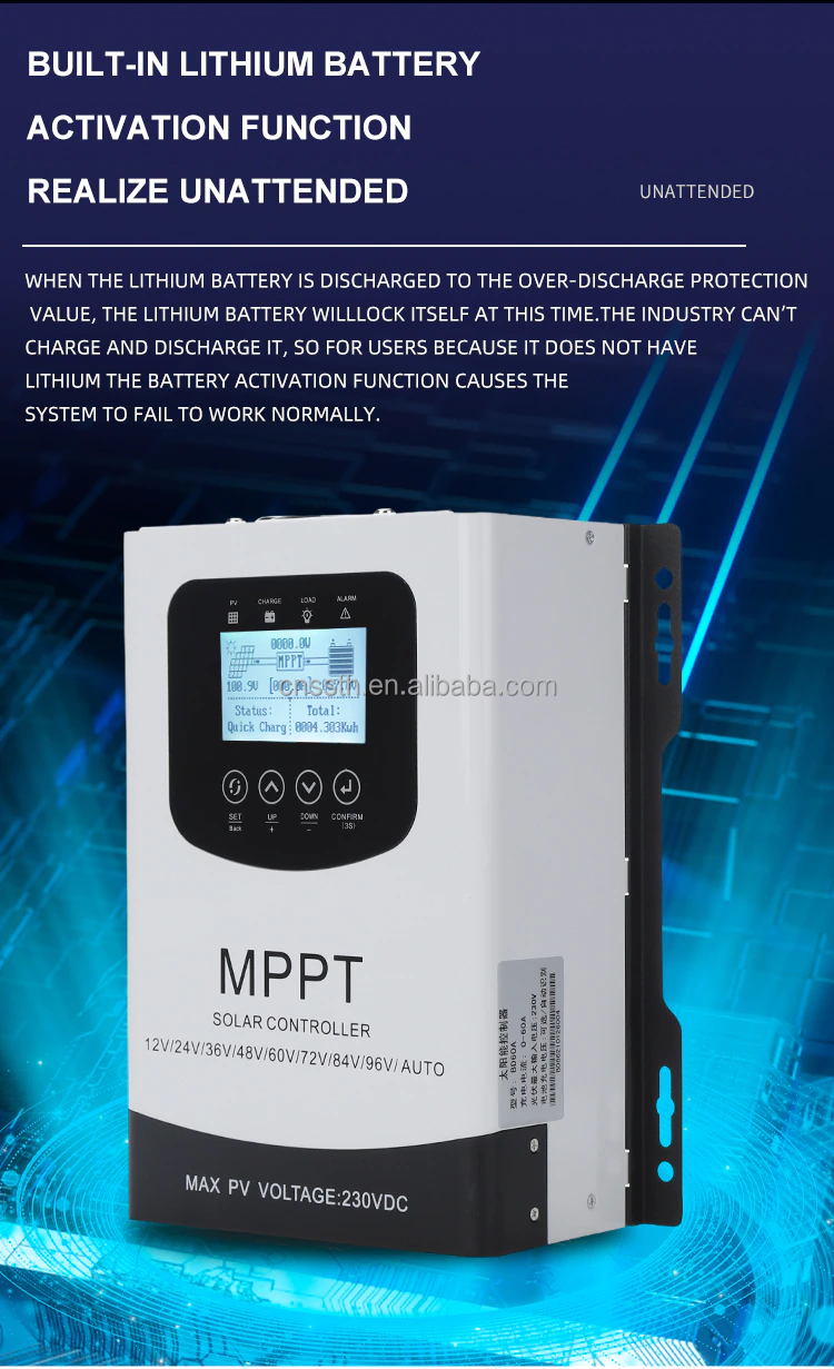 13800W 60A MPPT Solar Controller For 12V 24V 36V 48V 60V 72V 84V 96V Inverter System